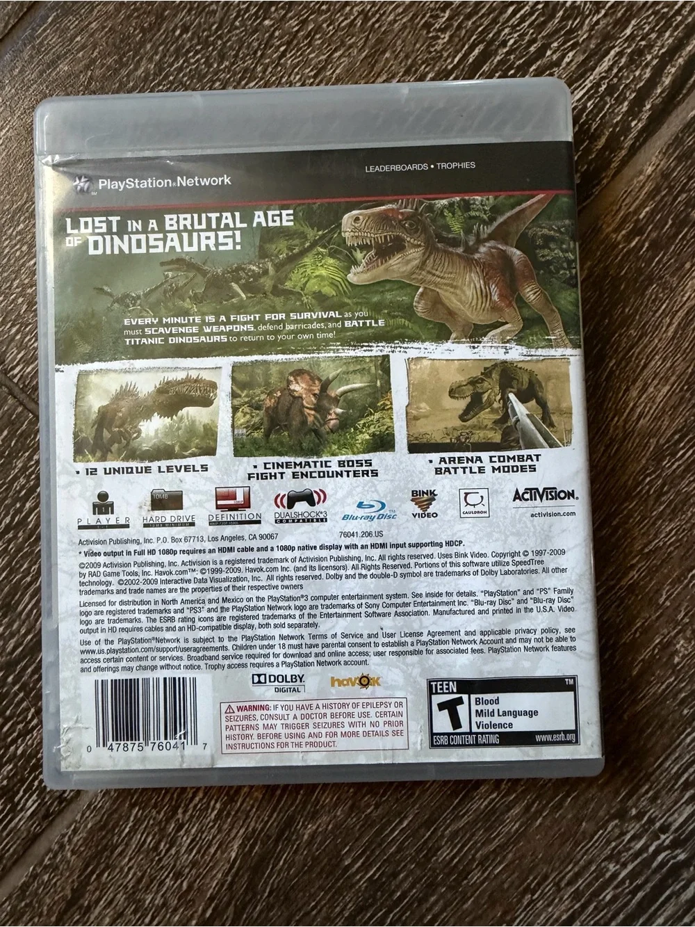 Jurassic: The Hunted PS3 Video Game - Green